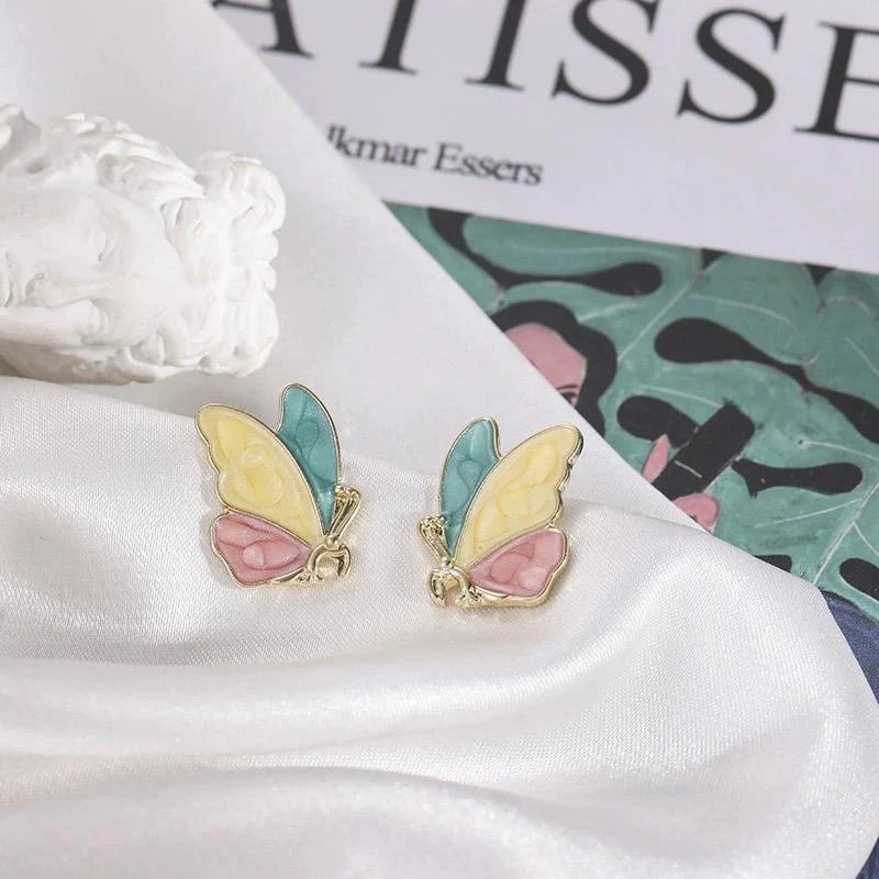 The Shringar Pastel Flutter Butterfly Earrings