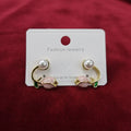 The Shringar Blush Pearl Earrings | Korean Style | Elegant Floral Design | Lightweight ✨