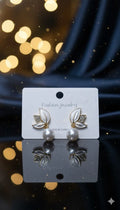 The Shringar Moonleaf Pearl Earrings
