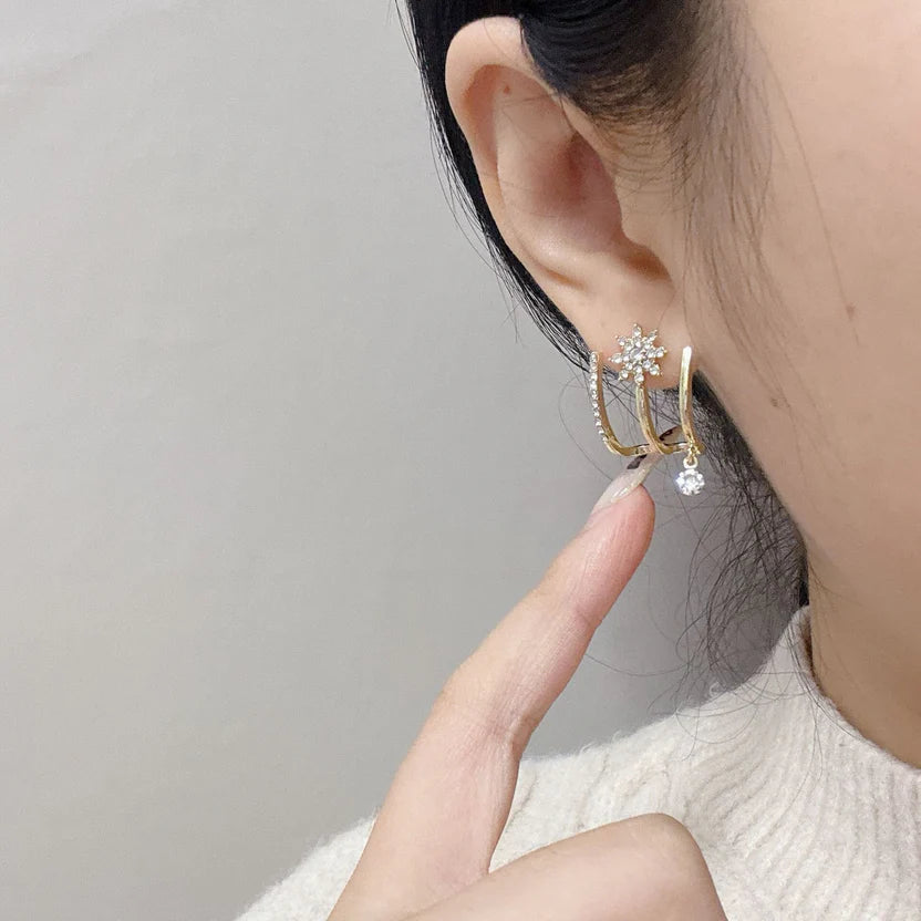 The Shringar Starlight Crystal Drop Earrings