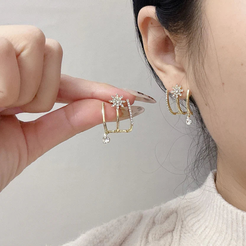 The Shringar Starlight Crystal Drop Earrings