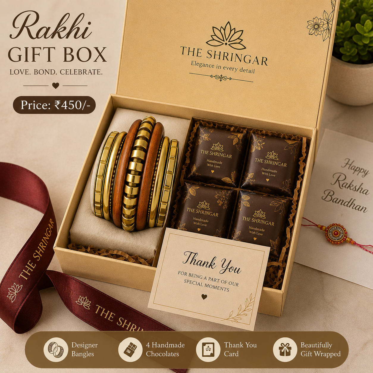 The Shringar Classic Rakhi Gift Box