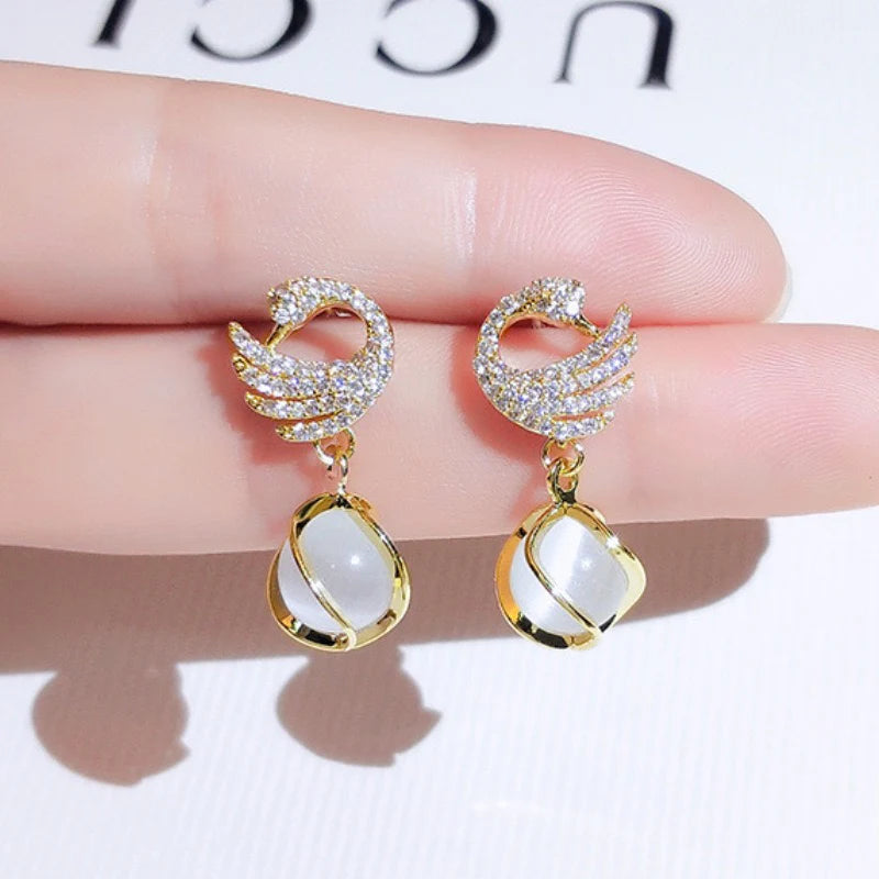 The Shringar Crystal Crescent Pearl Drops