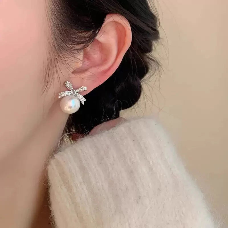 The Shringar Royal Pearl Ribbon Studs