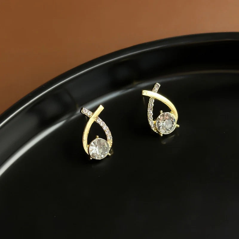 The Shringar Crystal Twist Studs