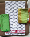 Pure cotton top and cotton silk bottom and Dupatta