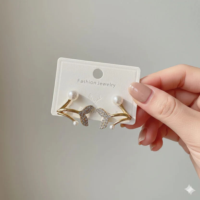 The Shringar Crystal Ribbon Studs