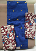 Cotton silk top with kalmakari bottom and Dupatta