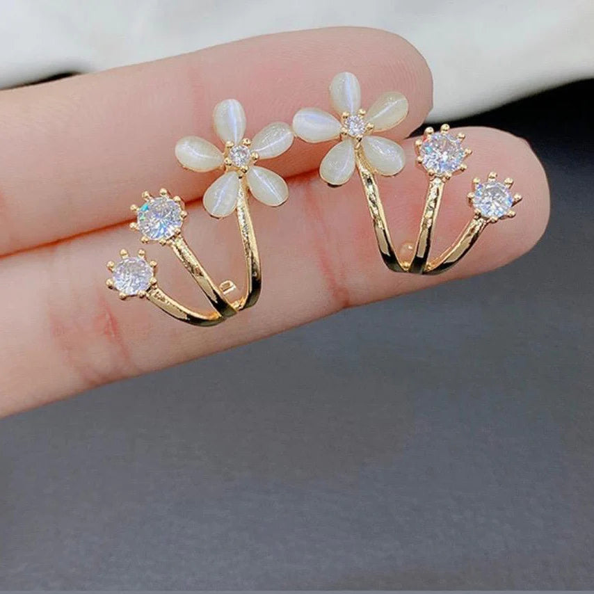 The Shringar Daisy Pearl Charm Earrings