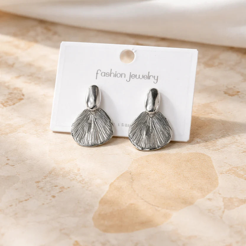 The Shringar Ocean Muse Silver Earrings
