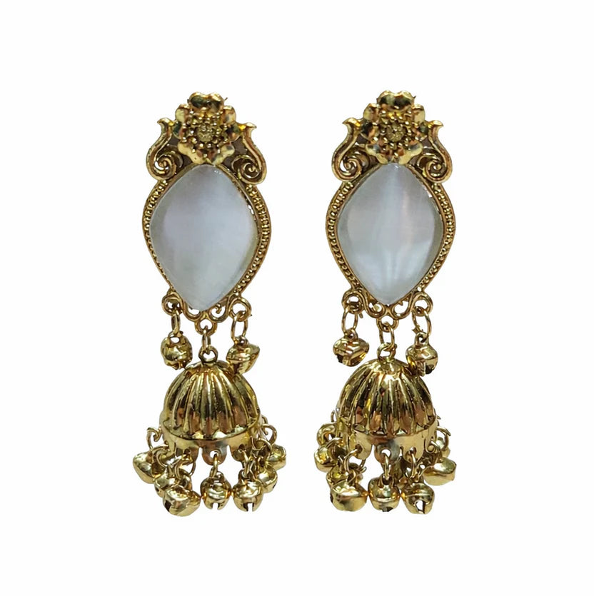 The Shringar Kashmiri Chandrika Pearl Drop Earrings