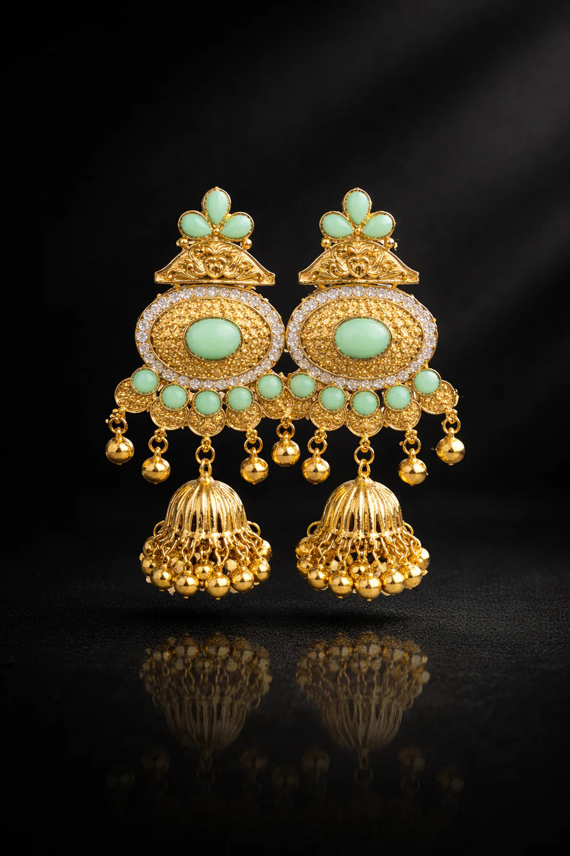 The Shringar Shahi Kashmiri Jhumkas