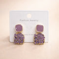 The Shringar Lavender Sparkle Drop Earrings” 💜