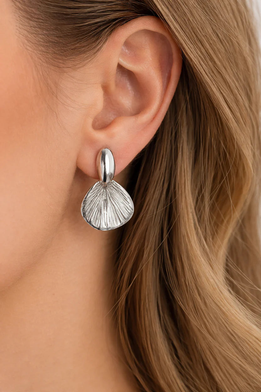 The Shringar Ocean Muse Silver Earrings