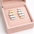 The Shringar Premium White Enamel Gold Plated Statement Earrings for Women & Girls